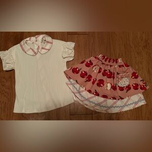 Matilda jane apple skirt and top